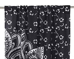 Popular Handicrafts Indian Hippie Bohemian Beautiful Ombre Color Mandala Curtain Panels Black Silver - color: Black Silver, size: 38"W x 83"L (Pack of 2)