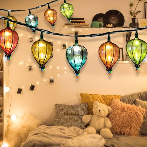DOGHLY 11FT Fairy String Lights with 10 Color Bulbs Decorations, Outdoor Tropical Beach Theme Lights Patio String Lights for Party Camping Wedding Decor, UL Listed, Connectable, 2 Pcs - size: 2 Pcs