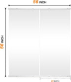 Home Gym Mirror for Wall,56x28x2PCS Full Length,Glass Frameless Body Large Mirror for Home Gym,Workout,Bedroom,Garage(Silver)