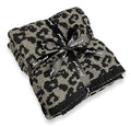 Yarn Leopard Jacquard Throw Blanket Fringe Lightweight Cozy Bed Blanket Soft Throw Blanket fit Couch Sofa Suitable for All Season,Graphite/Carbon - color: Graphite/Carbon, size: 51"x71"