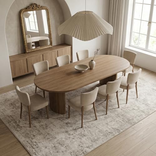 5x7 Area Rugs for Living Room, Machine Washable Rugs, Vintage Non Slip Rug, Faded Style Carpet Stain Resistant, Low Pile Boho Retro Rugs for Bedroom Dining Room Indoor Home Office-Beige 5'x7' - color: Beige, size: 5' x 7' (Rectangular)