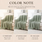 Battilo Chunky Knit Throw Blanket for Couch, Hand Made Chenille Throw Blanket, Super Soft Warm Cozy Sage Green Blanket for Bed, Sofa, Living Room, 50"x60" - color: Sage Green