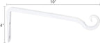 Mkono Plant Hangers Indoor, 10 Inch Metal Plant Bracket, Decorative Wall Hooks for Hanging Plants, Bird Feeder, Flower Basket, Wind Chimes, Home Outdoor Decor, 2 Pack White