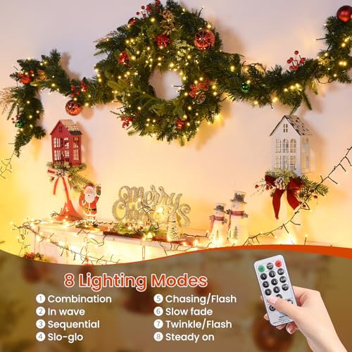 Cluster Lights Christmas 2000 Led Fairy Lights Green Wire 158FT Twinkle Lights with Remote 8 Modes String Lights Timer Plug in Firecracker Fairy Light for Outdoor Valentines Day Decorations,Warm White - color: Warm White, size: 1500 LED