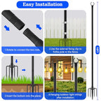 SINLEY 6 Pack String Light Poles,10 Ft Metal Poles with Fork for Outdoor String Lights,Outdoor Light Poles with Fork,Poles/Post/Stand for Outside,Patio,Deck,Backyard,Garden Wedding,Party - style: 6 Pack String light pole