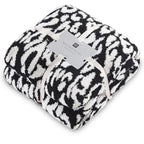 MH MYLUNE HOME Ultra Soft Leopard Throw Blanket (71x78 inches) Microfiber Blanket Plush Warm Reversible Cheetah Blanket Leopard Pattern Throw for Couch Bed Sofa, Black and White, 71"x78" - color: Leopard Black White, size: 71"x78" - 550 GSM