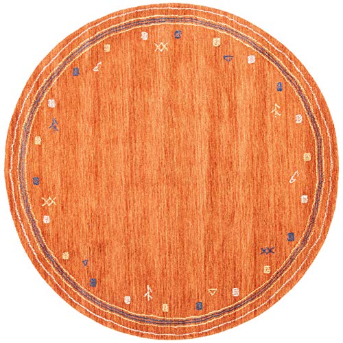 SAFAVIEH Himalaya Collection 6' Round Rust HIM563P Handmade Premium Wool Area Rug - color: Rust, size: 6' (Round)