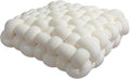 Knot Pillow Meditation Cushion Large Floor Cushions for Sitting Funky Throw Pillows Chair Pillows Soft Pad Square Knotted Seat Cushions for Home Decoration Living Room Bedroom Sofa Couch White