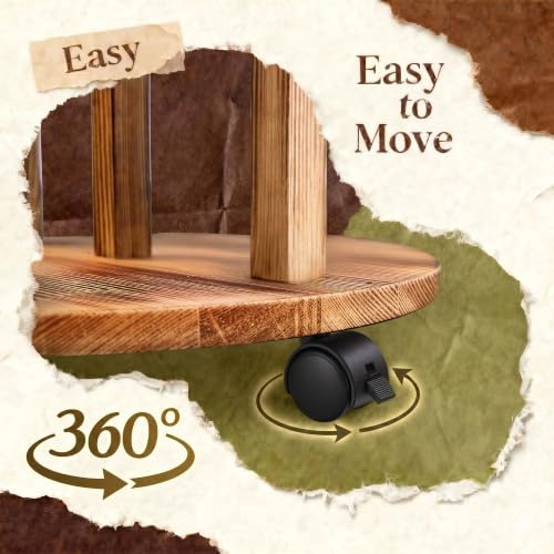 GEEBOBO 5 Tiered Tall Plant Stand for Indoor, Wood Plant Shelf Corner Display Rack, Multi-tier Planter Pot Holder Flower Stand for Living Room Balcony Garden Patio (Brown) - color: 5tier-brown