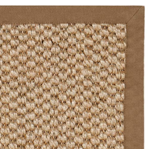 SAFAVIEH Natural Fiber Collection Runner Rug - 2'6" x 12', Natural Brown, Sisal, Woven Design with Border (NF525B) - color: Natural, size: 2'6" x 12' (Runner)