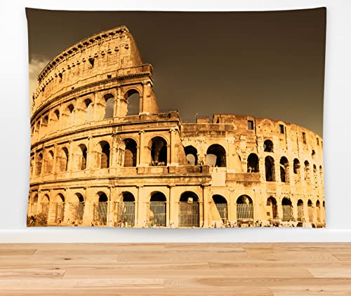 feelacle Roman Coliseum Tapestry 60" X 40" Scenery Rome Wall Hanging Party Decorations Home Decor For Bedroom Living Room Dorm (150 X 100cm) - color: Roman Coliseum, size: 60"L x 40"W