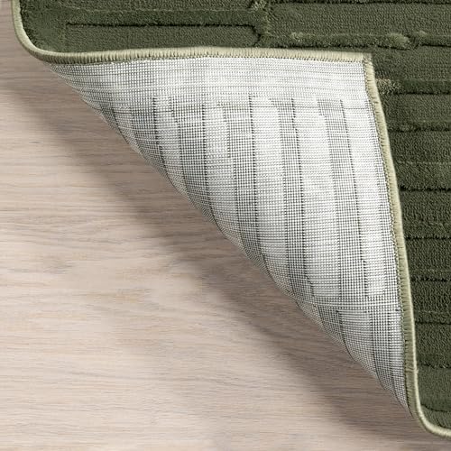 Nuloom Kailani Green, 6' Round, Geometric, Soft and Cozy, High Traffic, Stain Resistant, Easy Clean, Durable Washable Area Rug for Bedroom, Living Room, Dining Space, Den, Foyer, Entryway - color: Green, size: 6' (Round)