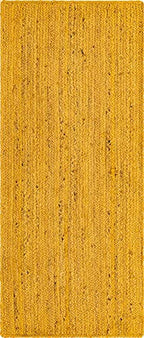 Unique Loom Braided Jute Collection Area Rug - Dhaka (2' 7" x 6' 1" Runner, Yellow) - color: Yellow, size: 2'7" x 6'1" (Runner)