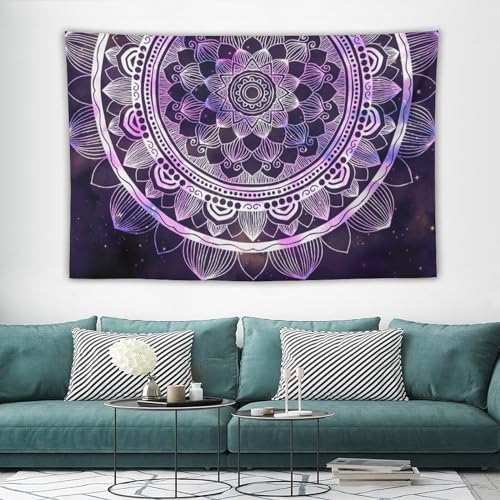 HZOHNAGO Mandala Tapestry Abstract Ancient Geometric Star Field Colorful Galaxy Pattern Printed Wall Tapestry Watercolor Abstract Wall Hanging for Bedroom Living Room Dorm 60" W x 40" H - color: Mandala-1, size: 60"L x 40"W