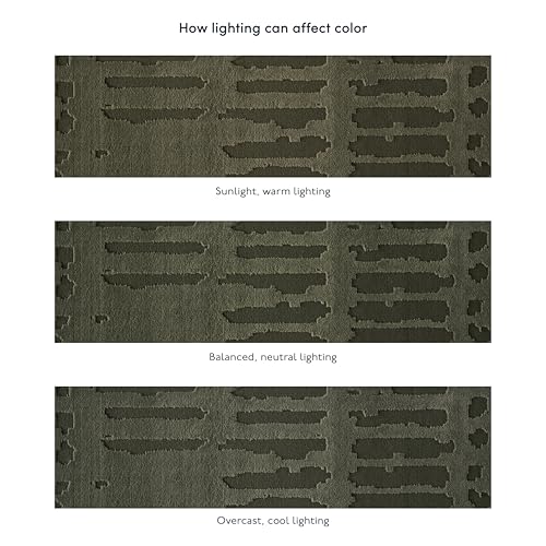 Revival Rugs Shell 9'x12' Area Rugs for Living Room Bedroom Dining Room - Washable, 100% Recycled, Oeko-TEX Certified, Modern, Medium Pile, Green - color: Green, size: 9'2" x 12'2"