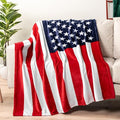 PAVILIA Patriotic Blanket - American National Flag Throw Blanket for Sofa Couch Bed, Soft Microfiber Fleece Reversible, USA Military Veteran July 4th Gift - 50 x 60 Inches - color: American Flag, size: 50 x 60 Inches - Throw