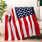 PAVILIA Patriotic Blanket - American National Flag Throw Blanket for Sofa Couch Bed, Soft Microfiber Fleece Reversible, USA Military Veteran July 4th Gift - 50 x 60 Inches - color: American Flag, size: 50 x 60 Inches - Throw