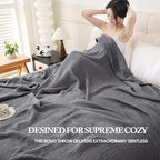 Boho Throw Blanket, 100% Cotton Ultra Soft Luxury Throw Rustic Quilt, Muslin Breathable Soft Bed Throw ，All Throw for Sofa Couch Chair 60×80 Inch (Grey Blanket, 60x80 Inch) - color: Grey, size: 60x80 Inch