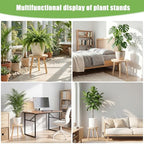 Wood Plant Stands Indoor, Single Plant Stand Modern Plant Table for Large Plants, Wooden Plant Stool Tall Plant Holder Small Round Side/End Table for Living Room Balcony Office (Light Brown) - color: Light Brown