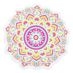 Benefeet Sox Large Mandala Beach Towel Round Microfiber Circle Beach Towels Bohemian Roundie Beach Blanket Quick Dry Beach Throw Blanket Sand Free Pool Towels, 59 Inches Yellow Multi - color: Mandala, Yellow Multi