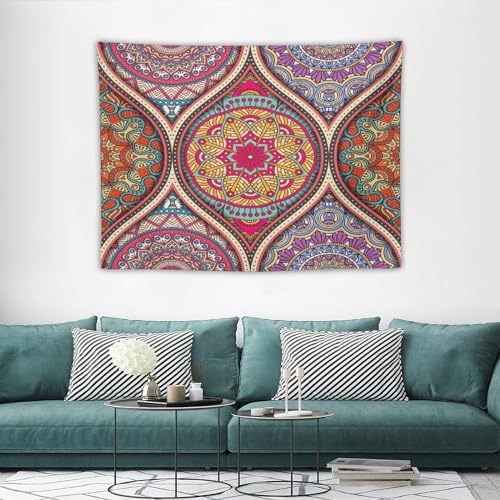 HZOHNAGO Mandala Tapestry Boho Retro Geometry Ethnic Tribes Pattern Printed Wall Tapestry Colorful Wall Hanging for Bedroom Living Room Dorm 40" W x 30" H - color: Style-10, size: 40"L x 30"W
