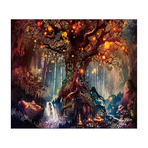 Jungle Tree Tapestry Large Wall Hanging for Bedroom Living Room Nature Decor - color: Dream Forest01, size: 59.1"L x 51.2"W