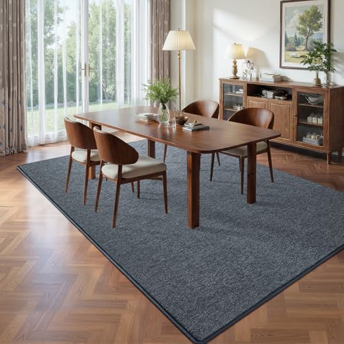 Pettop 4x6 Blue Grey Area Rugs for Living Room Bedroom, Thickened Memory-Foam Throw Carpet, Modern Minimalist Super Soft Kids Boys Girls Rug, Non-Slip and Washable Carpets for Dorm Home Decor - color: Blue Grey-white, size: 4' X 6' (Rectangular)