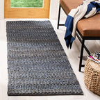 SAFAVIEH Natural Fiber Collection Runner Rug - 2'3" x 6', Grey, Handmade Jute, Braided Woven Design, Ideal for Living Room, Bedroom (NF212G) - color: Grey, size: 2'3" x 6' (Runner)