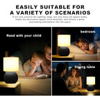 Modern Black Small Table Lamp with Cotton Linen Shade, 6.2×6.2×10.4 inch LED Desk Light, One-Button Switch for Bedroom, Living Room, Nightstand, Includes Warm Light Bulb - color: Black, size: Pack of 1