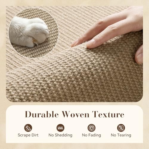 Jute Front Door Mat Indoor Entrance Indoor Door Mat Rugs for Entryway Entry Entrance Mats Inside Doormat Welcome Mats Boho 17"x36" - size: 17"x36"