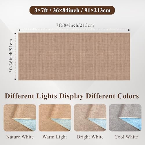 3x7 Kitchen Jute Runner Rug: Non Slip Solid Color Faux Jute Rugs - Thin Easy Clean Indoor Carpet High Traffic Areas - Boho Rugs for Entryway Kitchen Hallway Bedroom Modern Home Decor Mat (3x7 Beige) - color: Beige, size: 7' x 3' (Runner)