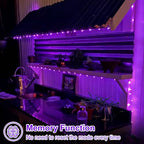 QITONG Solar Fairy Lights Outdoor Waterproof, 2 Pack Each 66ft 200 LED Purple Christmas String Lights, Silver Wire Twinkle Mini Lights with 8 Modes - color: Purple