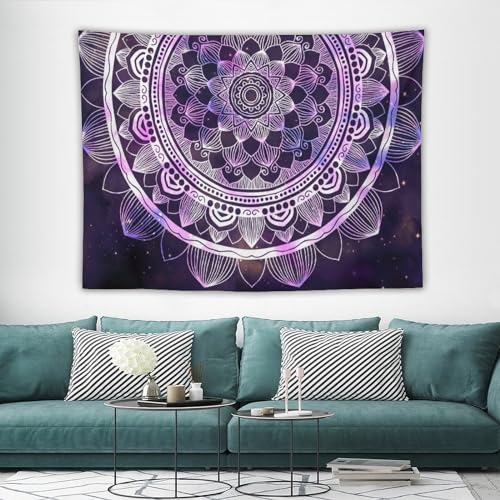 HZOHNAGO Mandala Tapestry Abstract Ancient Geometric Star Field Colorful Galaxy Pattern Printed Wall Tapestry Watercolor Abstract Wall Hanging for Bedroom Living Room Dorm 80" W x 60" H - color: Mandala-1, size: 80"L x 60"W