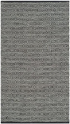 SAFAVIEH Montauk Collection Accent Rug - 4' x 6', Ivory & Dark Grey, Handmade Flat Weave Cotton, Ideal for High Traffic Areas in Entryway, Living Room, Bedroom (MTK413A) - size: 4' x 6' (Rectangular)