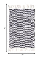 Unique Loom Braided Jute Collection Area Rug - Assam (2' x 3' 1" Rectangle, White Navy) - color: White Navy, size: 2' x 3'1" (Rectangular)