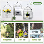 XDW-GIFTS 4-Pack 25.5 Inch Hanging Chain with Hooks for Hanging Bird Feeders, Birdbaths, Planters, Lanterns, Wind Chimes, Baskets, Billboards, Decorative Ornaments, Outdoor Indoor Use (Black)