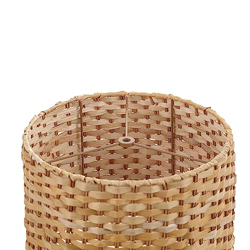 Aspen Creative 31602, Drum Spider Lamp Shade, Natural Banana Leaf, 12" Top x 12" Bottom x 9" Height - color: Banana Leaf