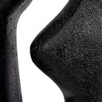 Modern Abstract Sculptural Table Lamp with Drum Shade, Black and White - color: Black
