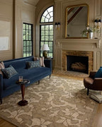 Loloi Chris Loves Julia Rue Collection RUE-02 Olive/Sage 2'-3" x 3'-9" Accent Rug Jute Neutral Floral Living Room Bedroom Rug - color: Olive / Sage, size: 2'3" x 3'9" (Rectangular)
