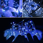 Brightown 12 Pack Led Fairy Lights Battery Operated String Lights Waterproof Silver Wire 7 Feet 20 Led Firefly Starry Moon Lights for DIY Wedding Party Bedroom Patio Christmas (12 Pack, Blue) - color: Blue, size: 12 Pack