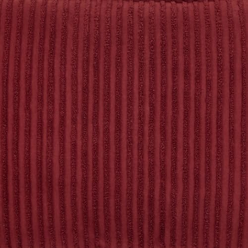 Better Trends Chenille Bedspreads King Size, Burgundy 100% Cotton Chenille Stripe Design Tufted Bedding Coverlet Soft Lightweight, 120"x110" 1 Piece Jullian Collection