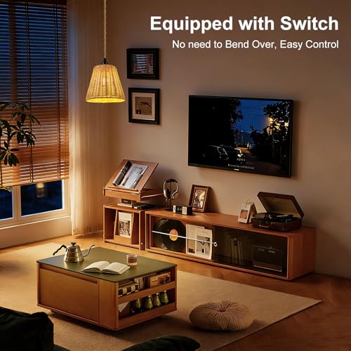 FRIDEKO HOME Rattan Plug in Pendant Light – Boho Hanging Lamp for Room, 15ft Cord No Hardwiring Easy Installation for Bedroom Living Dining Hallway, Vintage Farmhouse Swag Light Fixture - color: 4-Bell Lampshade