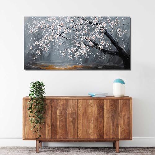 Canvas Wall Art Decor Modern Botanical Wall Art Prints Art Work For Flower Wall Decor Black And White Floral Wall Art Pictures For Living Room Bedroom Office Decor 20"X 40" Artwork For Walls - color: XY-01P, size: 40"L x 20"W