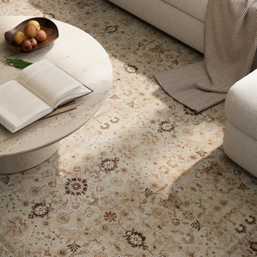 Machine Washable Hallway Runner Rug: 2'x6' Kitchen Rugs Soft Non-Slip Low Pile Vintage Boho Carpet Runners for Indoor Entryway Kitchen Bedside Bedroom Bathroom Farmhouse Decor - color: Beige/Khaki/Multi, size: 2'x6'