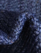 Unique Loom Braided Jute Collection Area Rug - Dhaka (1' 2" x 8' Table Runner, Navy Blue) - color: Navy Blue, size: 1'2" x 8' (Table Runner)
