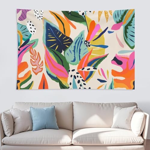 Kurtect Colorful Flower Tapestry,Abstract Bright Floral Blossom Botanical Abstract Print Tapestries for Party Beach Picnic Blankets Tablecloths Living Room Wall Deocr, 30x40 in - color: style-11, size: 40"L x 30"W