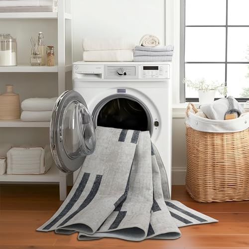 ReaLife Rugs Machine Washable Area Rug Runner - Living Room Bedroom Bathroom Kitchen Entryway Office -Non-Slip Baking Low Pile Stain Resistant Premium - Modern Geometric Loki-Beige & Black 2'6" x 6' - color: Loki - Beige Black, size: 2'6" x 6' (Rectangula