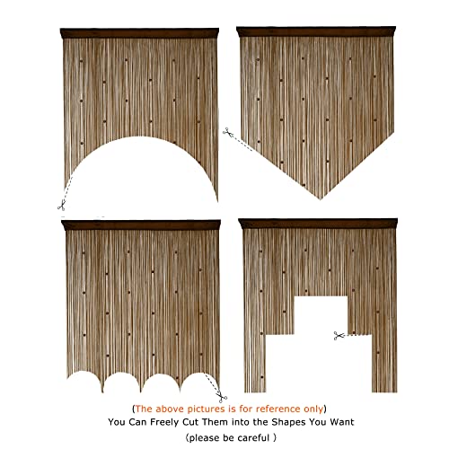 YaoYue Beaded Curtain Door String Curtains for Doorway Tassels Beads Hanging Fringe Hippie Room Divider Window Hallway Entrance Wall Closet Bedroom Privacy Decor (39×79in/100×200cm, Coffee) - color: Coffee, size: 39"W x 79"L (Pack of 1)
