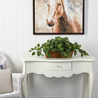 Nearly Natural 34in Artificial Pothos Ivy Plant with Ledge Basket Faux Trailing Cascading Greenery for Indoor Home Decor