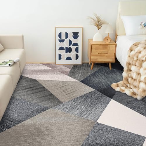 HOMFINE Washable Modern Area Rug - Geometry Style 5x7 Rugs for Living Room, Bedroom, Machine Washable Rug Soft Non Slip Non Shedding Area Rug - Green, 5'x7' - color: Green, size: 5' x 7' (Rectangular)